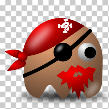 SVG Vector illustration of the king of the pirates in shape of padepokan