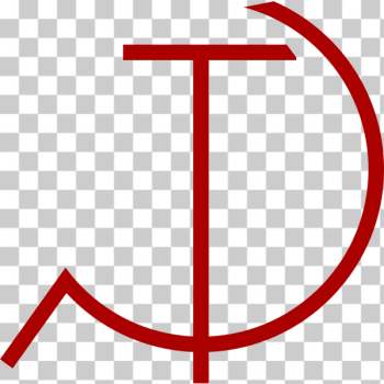 SVG Vector illustration of thin line hammer and sickle sign SVG Vector illustration of thin line hammer and sickle sign