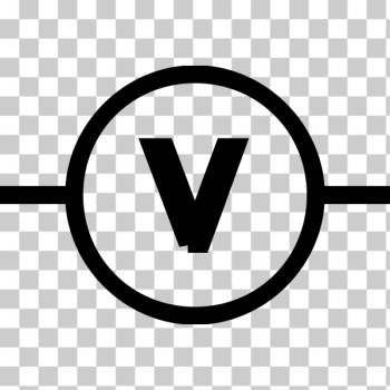SVG Vector illustration of volt meter symbol SVG Vector illustration of volt meter symbol
