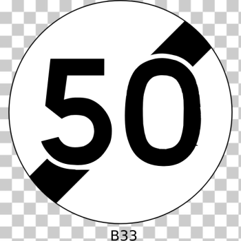 SVG Vector image of 50 mph speed limit ends traffic sign