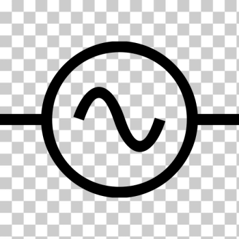 SVG Vector image of alternating current supply symbol SVG Vector image of alternating current supply symbol