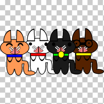 SVG Vector image of cartoon kittens with pink noses SVG Vector image of cartoon kittens with pink noses