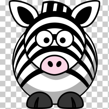 SVG Vector image of cartoon zebra