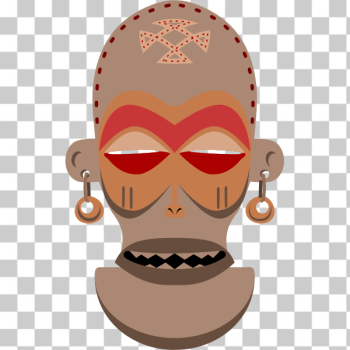 SVG Vector image of Chokwe African mask SVG Vector image of Chokwe African mask