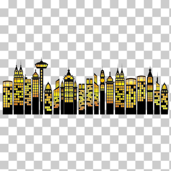 SVG Vector image of high rise landmarks