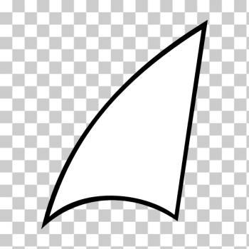 SVG Vector image of lineart shark fin