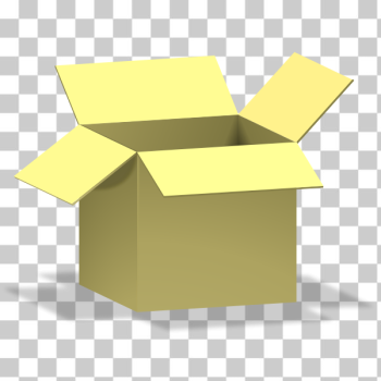 SVG Vector image of opened yellow carton box SVG Vector image of opened yellow carton box