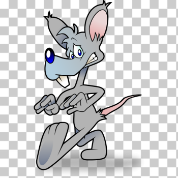SVG Vector image of scared comic rat SVG Vector image of scared comic rat
