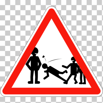 SVG Vector image of school violence warning road sign SVG Vector image of school violence warning road sign