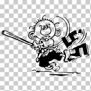 Free: SVG Vector image of smash fascism caricature drawing nohat cc