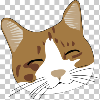 SVG Vector image of smiling brown cat head SVG Vector image of smiling brown cat head