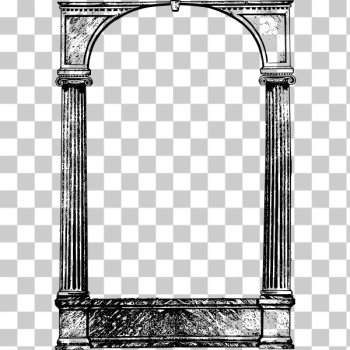 SVG Vector image of thin ancient columns frame