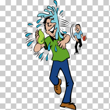 SVG Vector image of throwing water balloons SVG Vector image of throwing water balloons