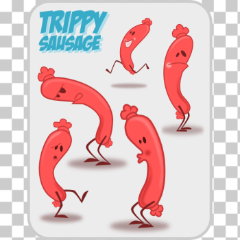 SVG Vector image of trippy sausage