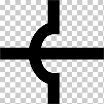 SVG Vector image of unjoined crossing of electronic wires symbol