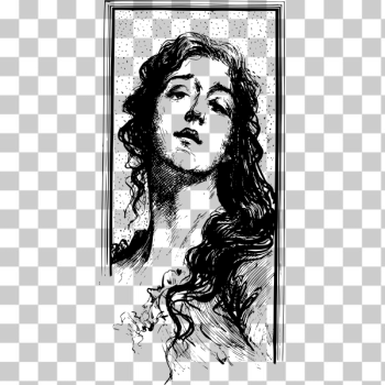SVG Vector image of woman039s face in frame SVG Vector image of woman039s face in frame
