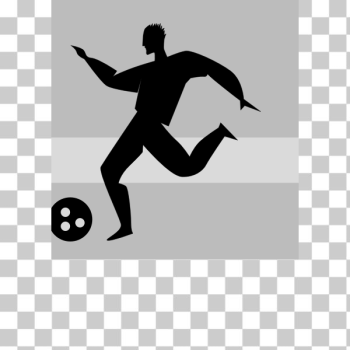 SVG Vector silhouette illustration of soccer player