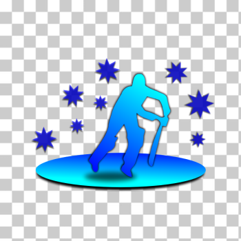 SVG Vector silhouette of man playing cricket SVG Vector silhouette of man playing cricket