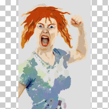SVG Very Angry Woman