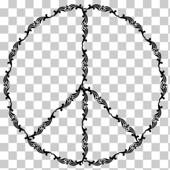 SVG Victorian peace sign