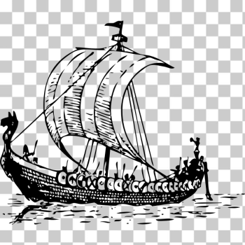 SVG Viking ship vector image SVG Viking ship vector image