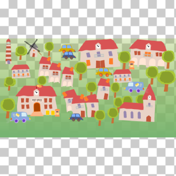 SVG Village cartoon art SVG Village cartoon art