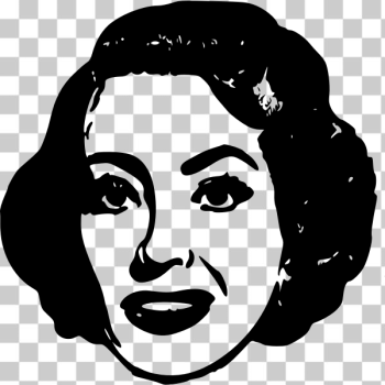 SVG Vintage female head