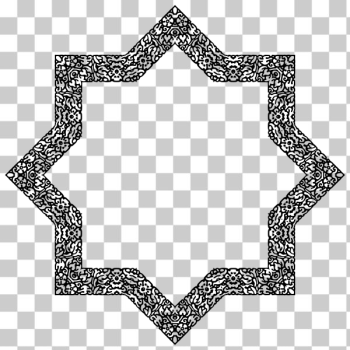 SVG Vintage floral abstract star frame