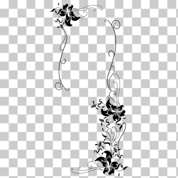 SVG Vintage flowers decoration detail vector illustration SVG Vintage flowers decoration detail vector illustration