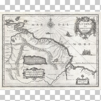 SVG Vintage map of Northeast South America SVG Vintage map of Northeast South America