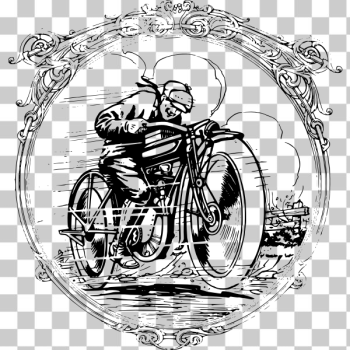SVG Vintage motorcycle in a frame SVG Vintage motorcycle in a frame