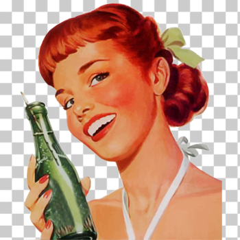 SVG Vintage Soda Girl