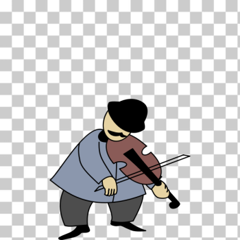 SVG Violinist vector drawing