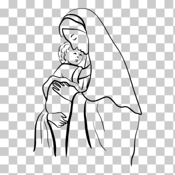 SVG Virgin Mary and baby Jesus SVG Virgin Mary and baby Jesus