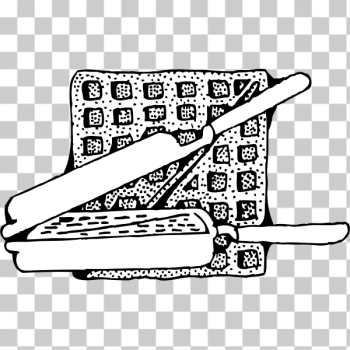 SVG Waffle iron and waffle vector image SVG Waffle iron and waffle vector image