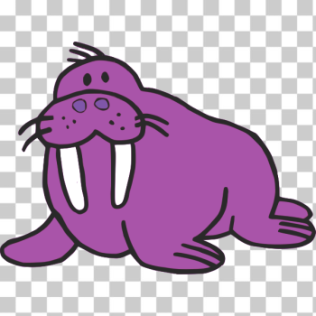 SVG Walrus in pink color SVG Walrus in pink color