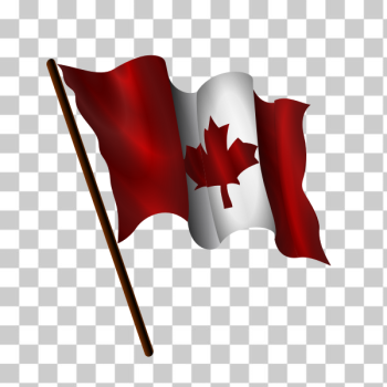 SVG Waving Canadian flag vector image SVG Waving Canadian flag vector image