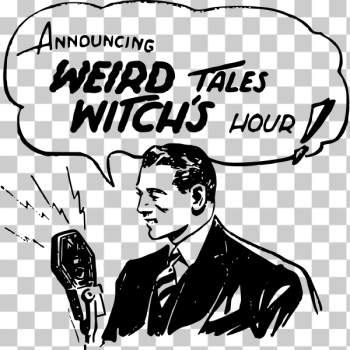 SVG Weird tales witch039s hour announcement vector illustration