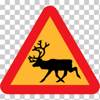 SVG Wild animal traffic sign vector