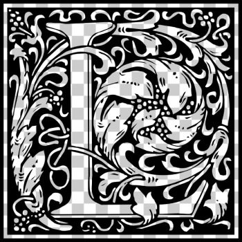 SVG William Morris letter L SVG William Morris letter L