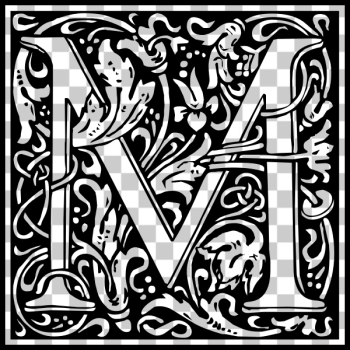 SVG William Morris letter M SVG William Morris letter M