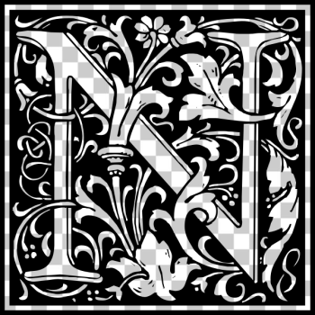 SVG William Morris letter N SVG William Morris letter N