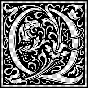 SVG William Morris letter Q SVG William Morris letter Q