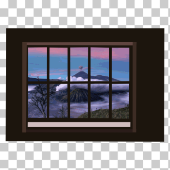 SVG window with mountain view SVG window with mountain view