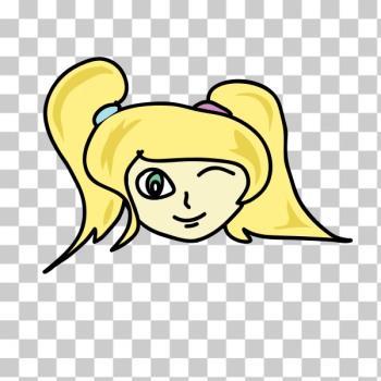 SVG Winking girl vector image SVG Winking girl vector image