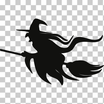 SVG Witch on broomstick silhouette SVG Witch on broomstick silhouette