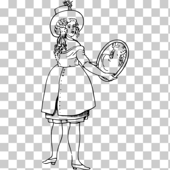 SVG woman and mirror SVG woman and mirror
