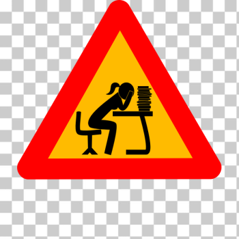 SVG Woman at intellectual work road symbol SVG Woman at intellectual work road symbol