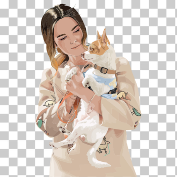 SVG Woman Holding Chihuahua SVG Woman Holding Chihuahua
