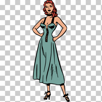 SVG Woman in blue dress SVG Woman in blue dress